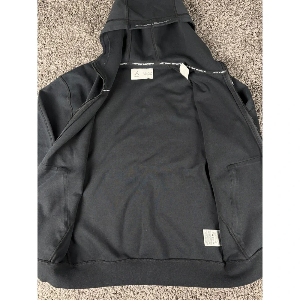 Jordan Sport Dri-FIT Mens Full Zip Hoodie Black Jumpman Sweatshirt XS